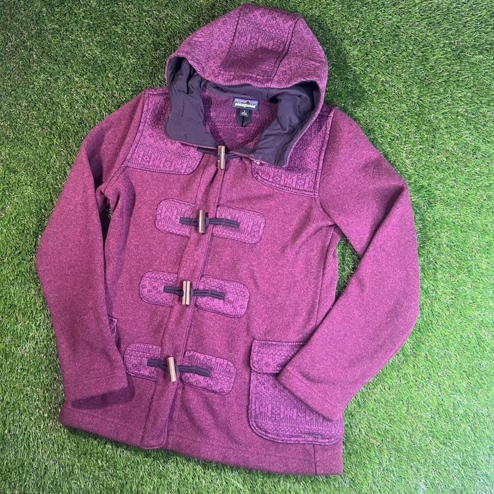 PATAGONIA Jacket Womens Small S Burgandy Better Sweater Icelandic Toggle